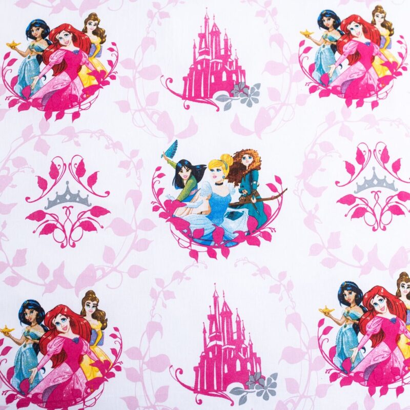 Beddengoed roze 140 x 200 cm van Disney Princess, Roze