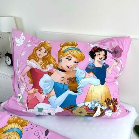 Beddengoed 140 x 200 cm van Disney Princess, Roze