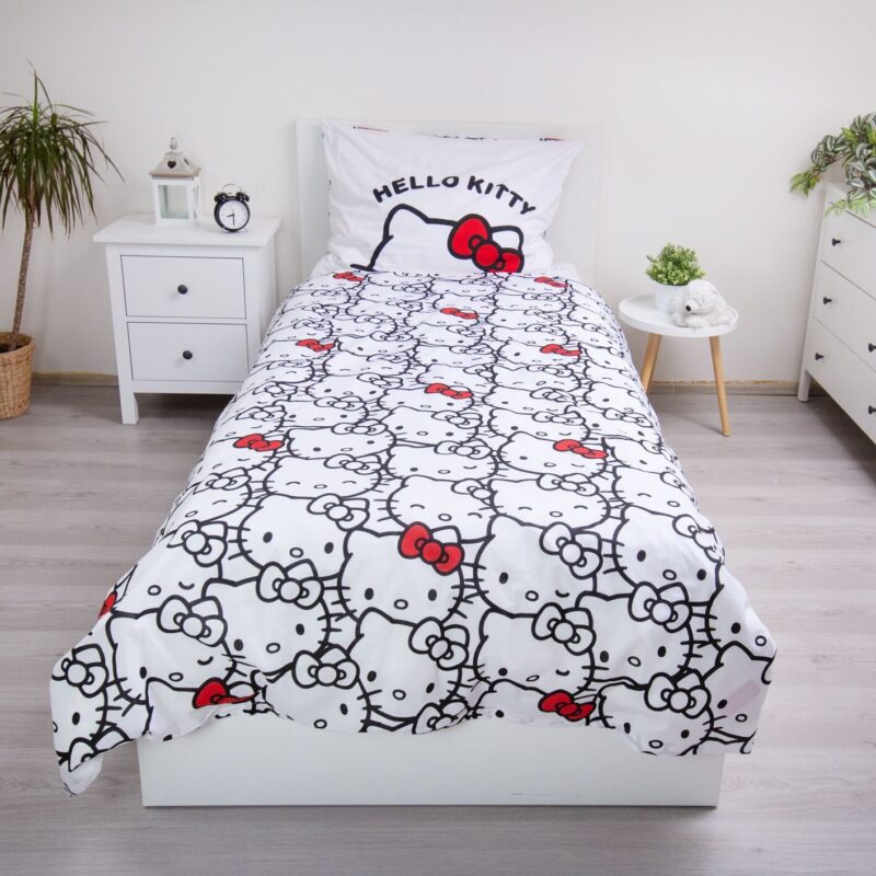 Beddengoed Wit 140 X 200 cm 140 x 200 cm van Hello Kitty, Wit