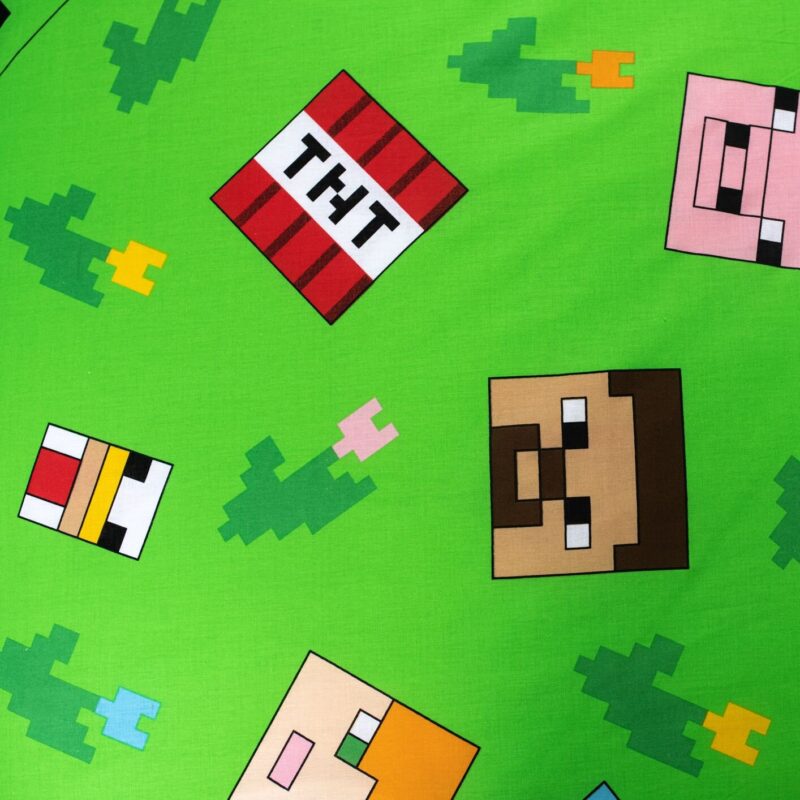 Beddengoed Outdoor Mobs 140 x 200 cm van Minecraft, Multicolor
