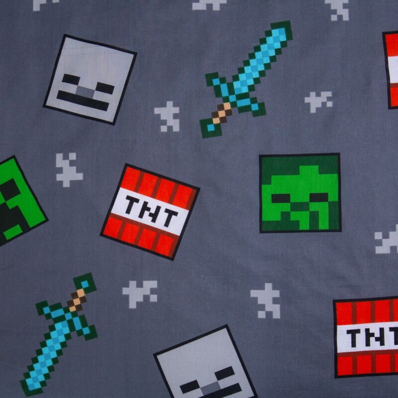 Beddengoed groen 140 x 200 cm van Minecraft, Multicolor