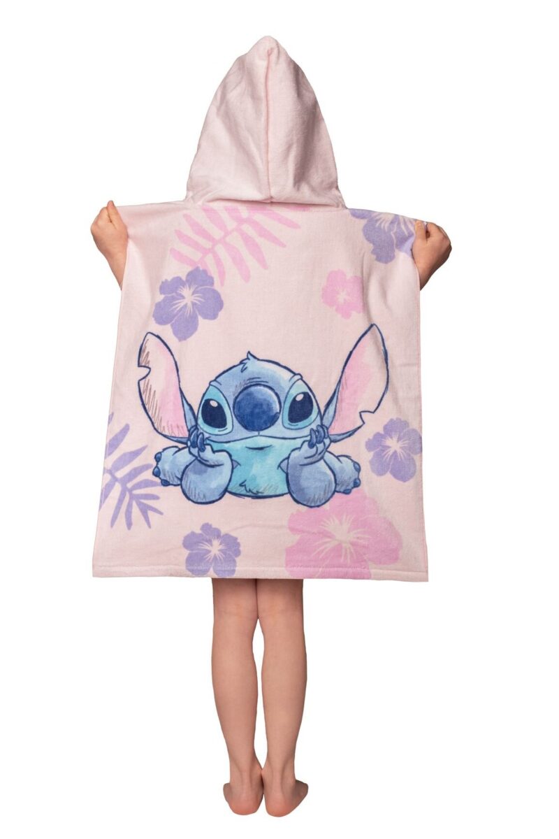 Poncho 50 x 115 cm 50 x 115 cm van Lilo en Stitch, Roze