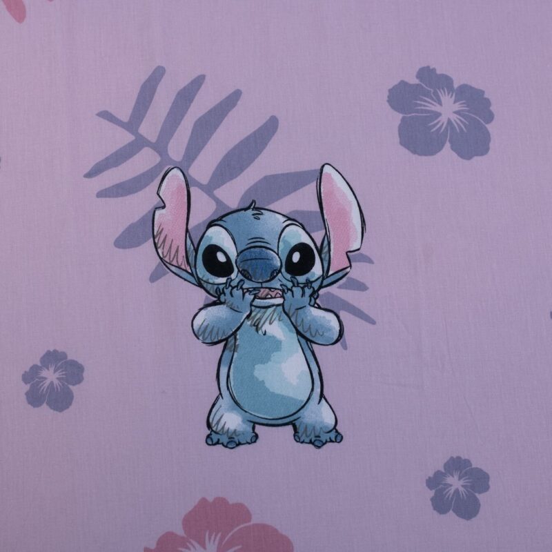 100% katoen hoeslaken Roze 90 x 200 cm van Lilo en Stitch in 90 x 200 cm