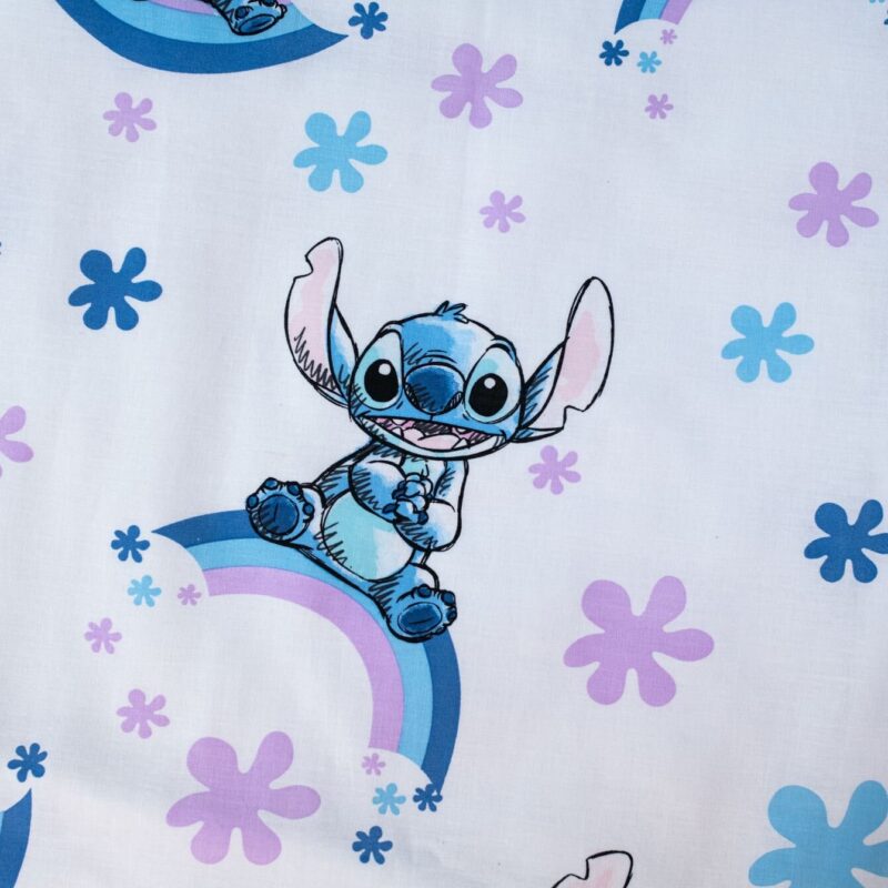 Beddengoed Regenboog 100 x 135 cm van Lilo en Stitch, Wit
