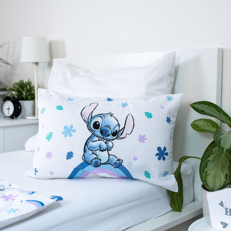 Lilo en Stitch dekbedovertrek 100 x 135 cm van 100% katoen, Regenboog