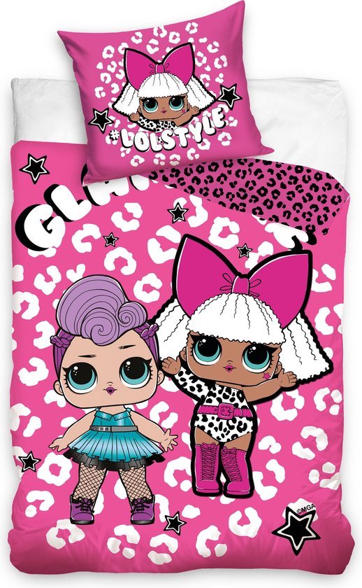 L.O.L Surprise dekbedovertrek Glamour 140 x 200 cm - Roze - 140 x 200 cm - 100% katoen