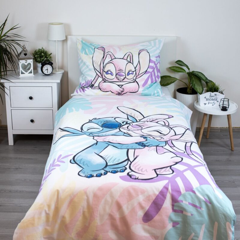 100% katoen dekbedset Knuffel 140 x 200 cm van Lilo en Stitch in 140 x 200 cm
