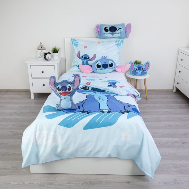 Lilo en Stitch dekbedovertrek Blauw 140 x 200 cm - Blauw - 140 x 200 cm - 100% katoen - kussensloop 70 x 90 cm
