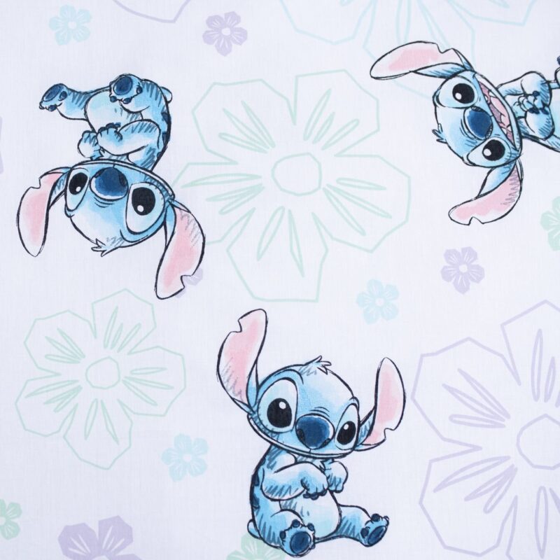 Lilo en Stitch dekbedovertrek 140 x 200 cm van 100% katoen, Ohana White 140 x 200 cm