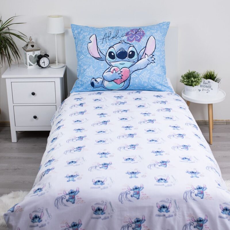 Lilo en Stitch dekbedovertrek 140 x 200 cm van 100% katoen, Wave 140 x 200 cm