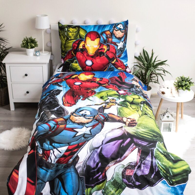 100% katoen dekbedset Victory van Marvel Avengers in 140 x 200 cm