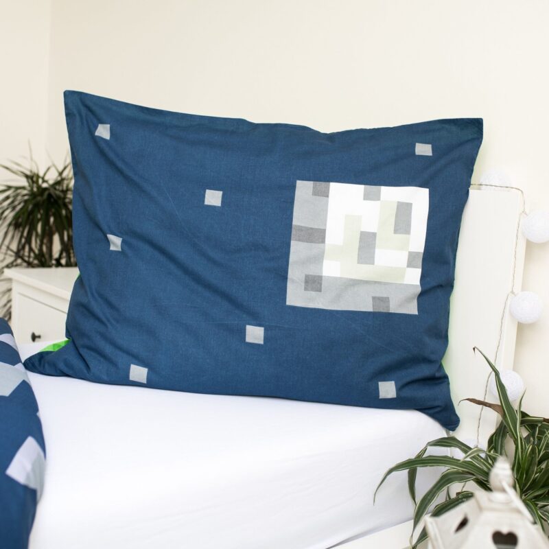 Minecraft dekbedovertrek Sssleep Tight - Multicolor - 140 x 200 cm - 100% katoen - kussensloop 70 x 90 cm