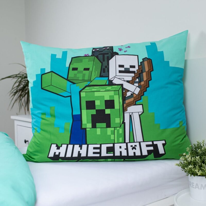 Minecraft dekbedovertrek 140 x 200 cm van 100% katoen, MOBS
