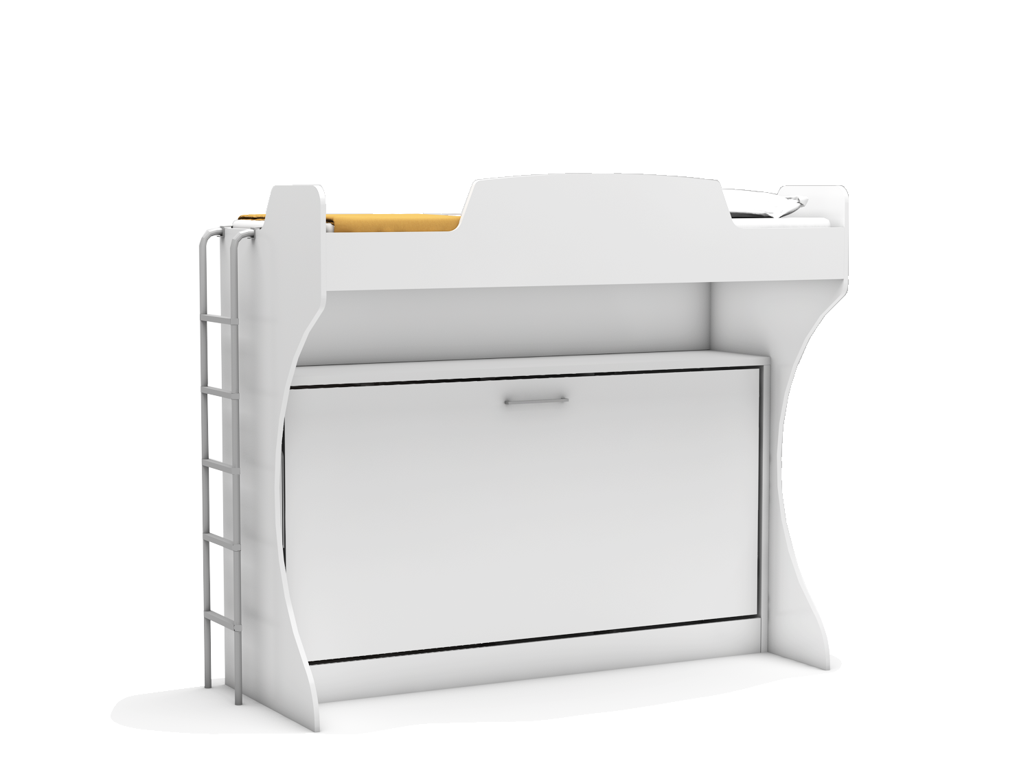 Multimo opklapbed stapelbed Academy 85/90 x 190 cm - Wit