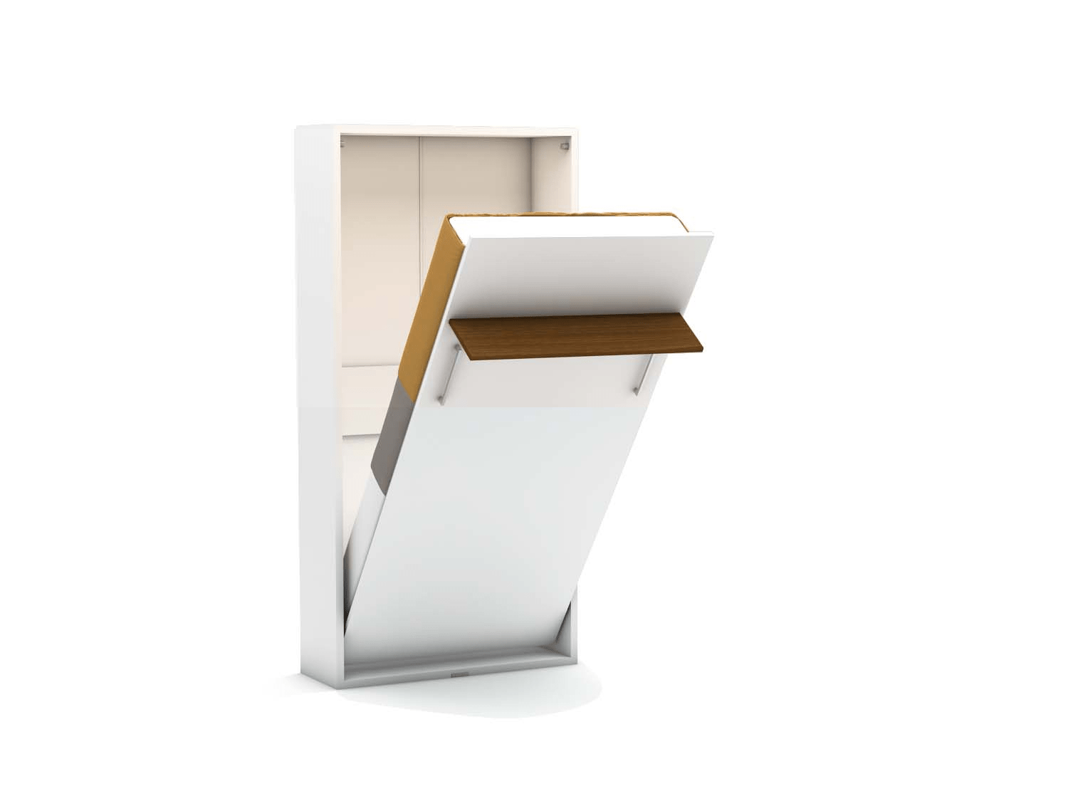 Eenpersoons Happy Houtlook - Multimo opklapbed zonder bureau - Wit