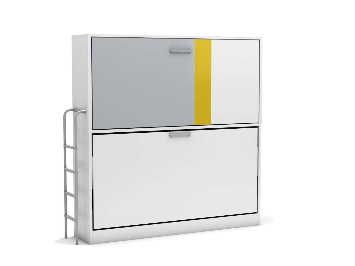 Opklap stapelbed Smart Bunk met bank