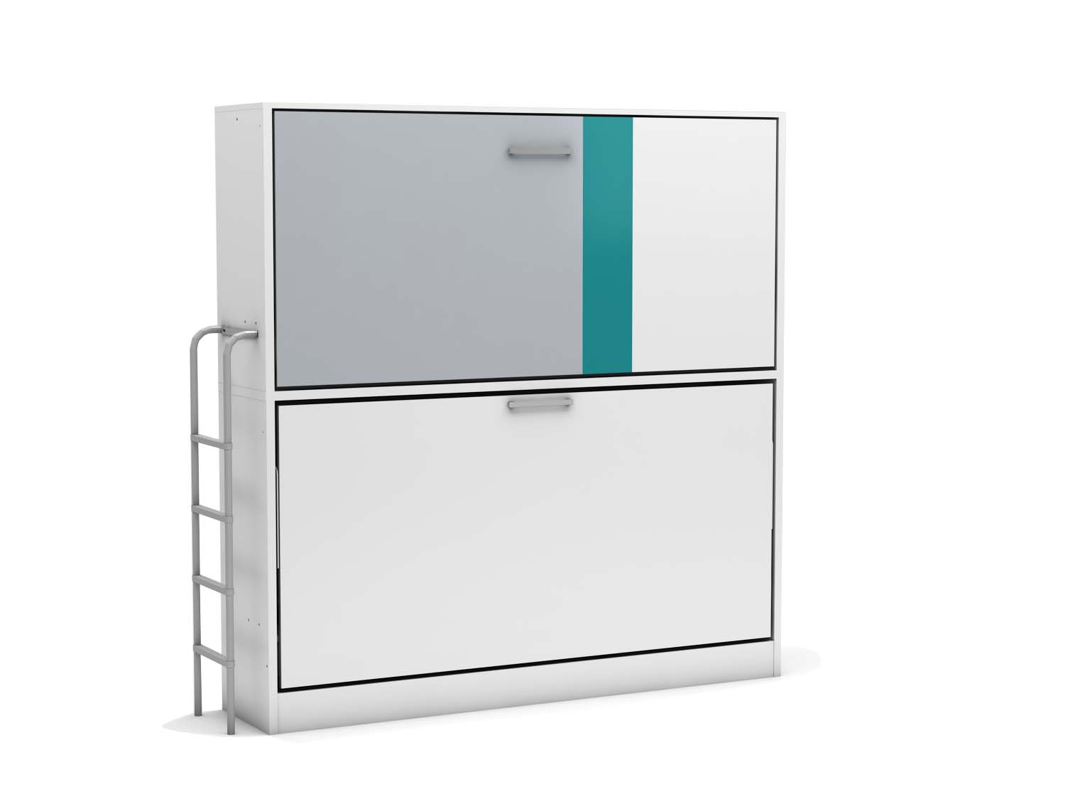 Opklap stapelbed Smart Bunk met bank