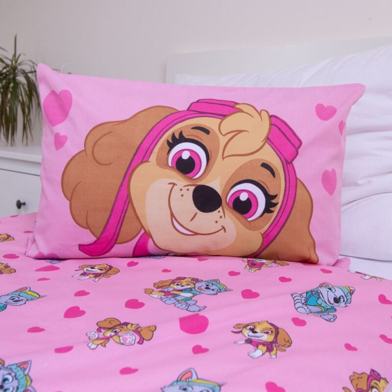 Beddengoed Skye & Everest 100 x 135 cm van Paw Patrol, Roze