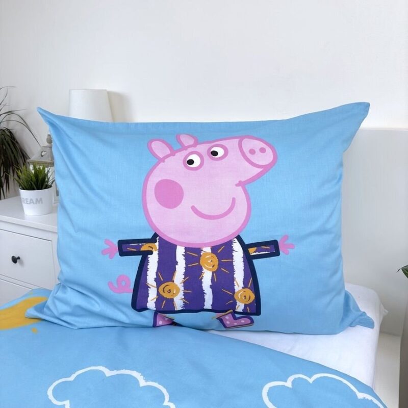 Peppa Pig dekbedovertrek Busy Glow in the Dark 140 x 200 cm - Paars - 140 x 200 cm - 100% katoen - kussensloop 40 x 60 cm
