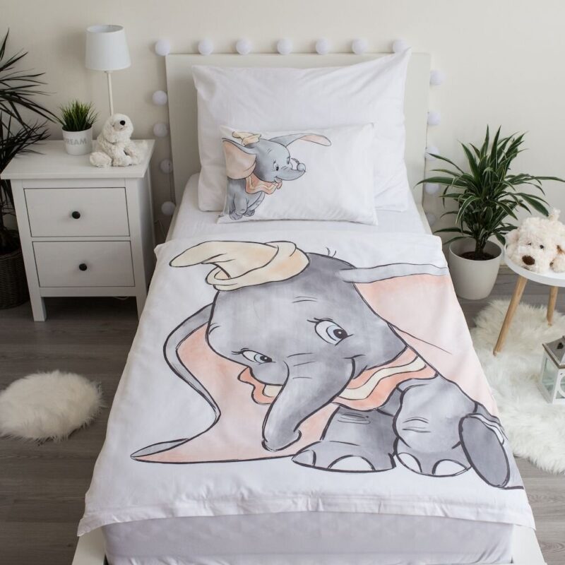 Overtrek van Disney Dumbo, 100 x 135 cm, kussensloop 40 x 60 cm