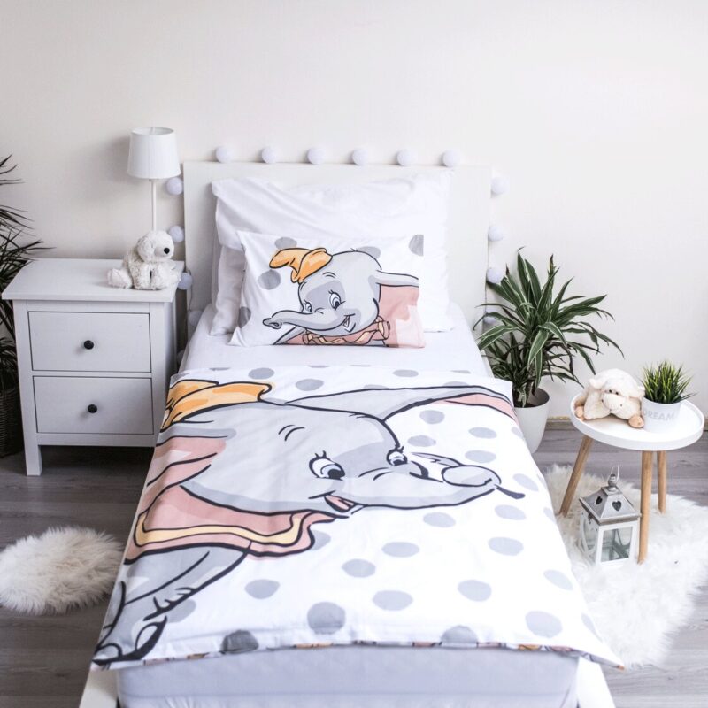 Dots overtrek van Disney Dumbo, 100 x 135 cm, kussensloop 40 x 60 cm