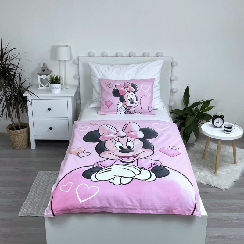 Hearts overtrek van Disney Minnie Mouse, 100 x 135 cm, kussensloop 40 x 60 cm