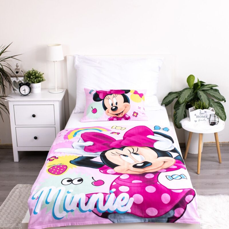 100 x 135 cm overtrek van Disney Minnie Mouse, 100 x 135 cm, kussensloop 40 x 60 cm