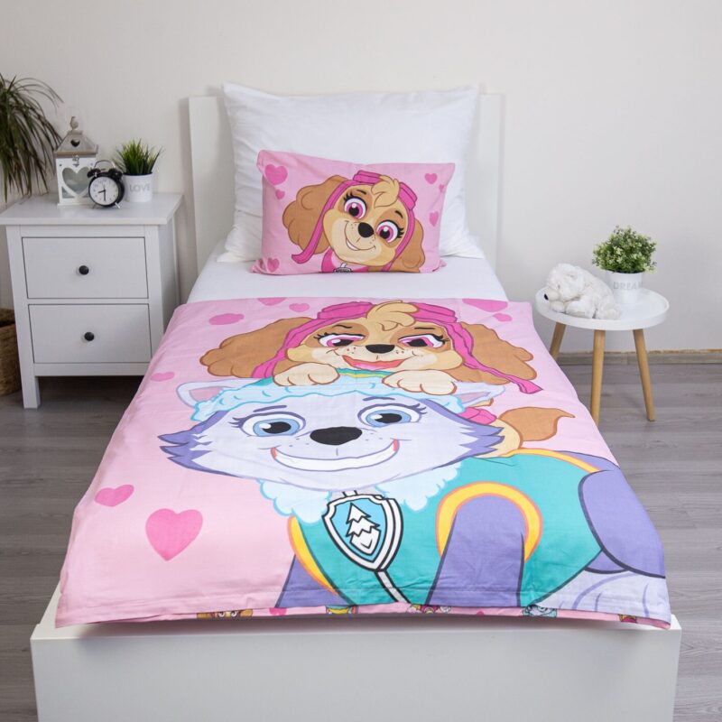 Skye & Everest overtrek van Paw Patrol, 100 x 135 cm, kussensloop 40 x 60 cm