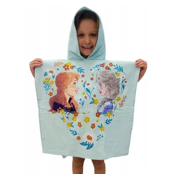 Anna en Elsa 60 x 120 cm badponcho van Disney Frozen, 60 x 120 cm