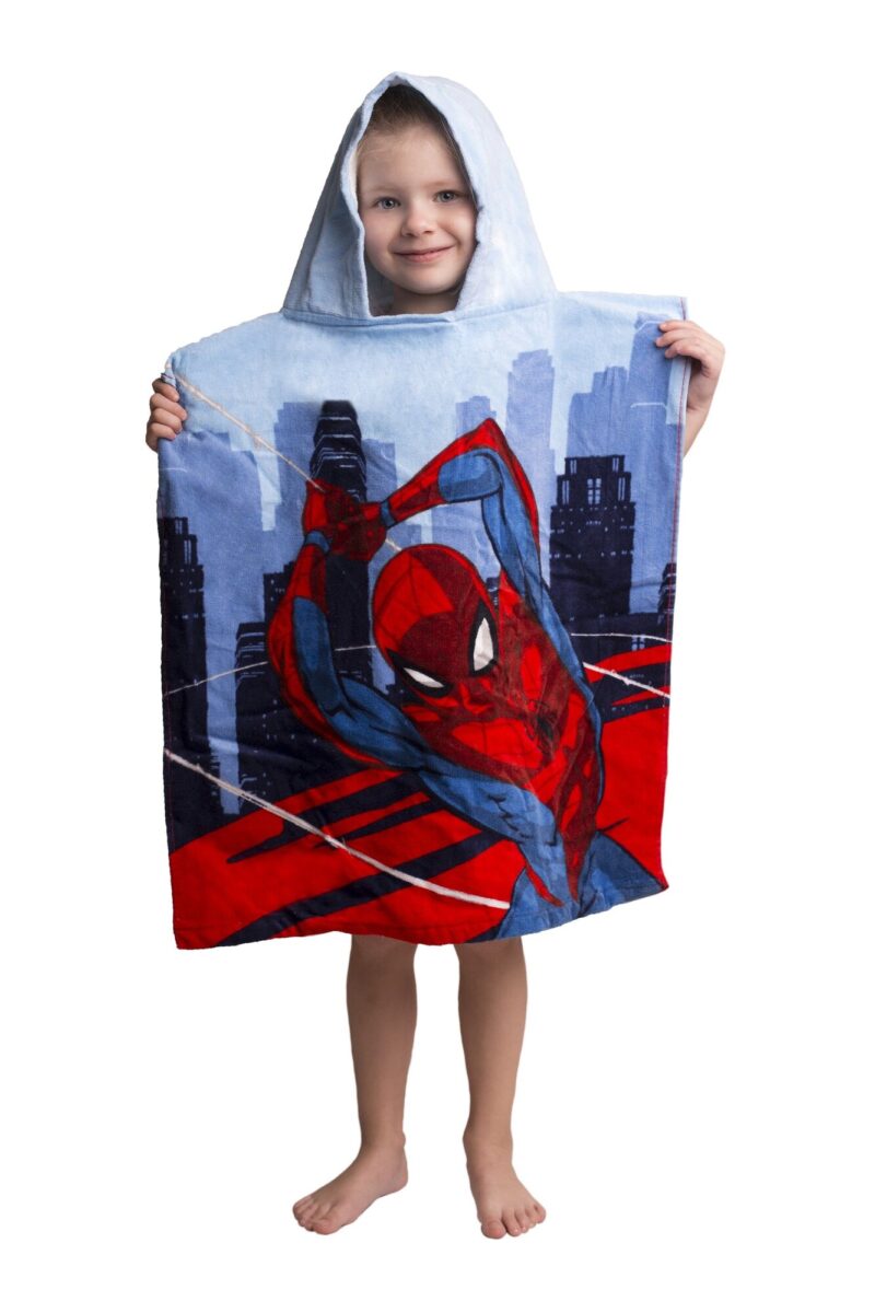 100% katoen poncho 50 x 115 cm van Spiderman in 50 x 115 cm