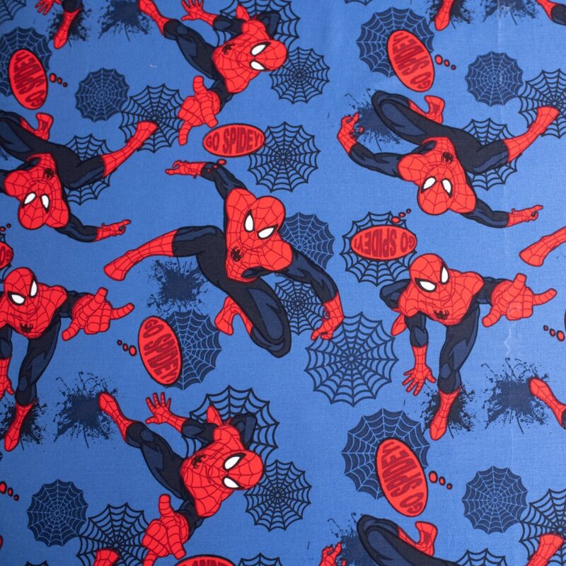 100% katoen hoeslaken Eenpersoons van Spiderman in 90 x 200 cm