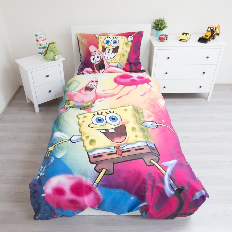 100% katoen dekbedset Fun van Spongebob in 140 x 200 cm