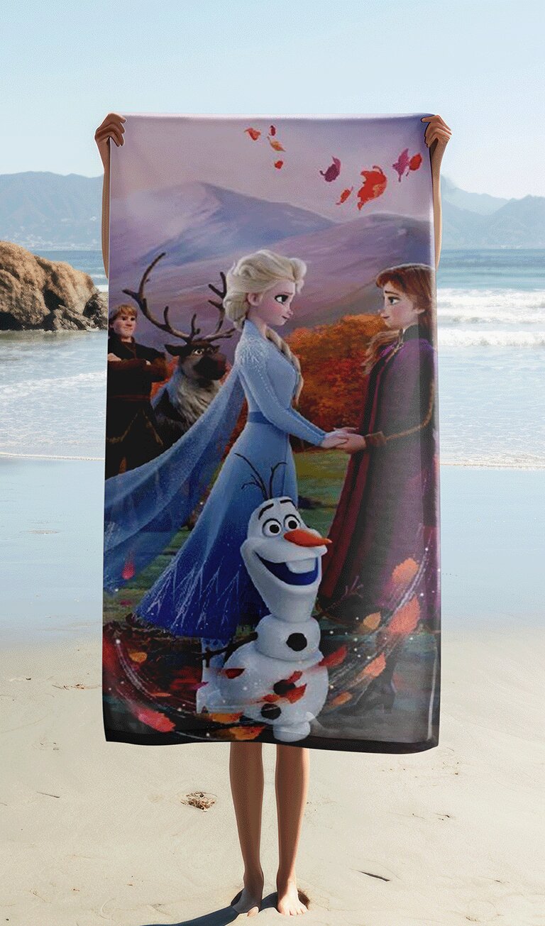 Team 70 x 140 cm badlaken van Disney Frozen, 70 x 140 cm