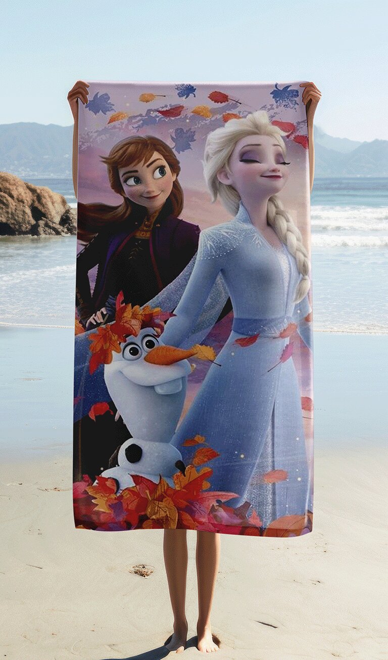 Nature 70 x 140 cm badlaken van Disney Frozen, 70 x 140 cm