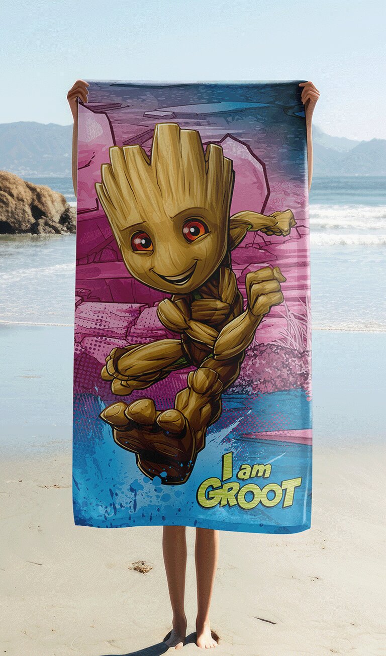 70 x 140 cm badlaken van I am Groot, 70 x 140 cm