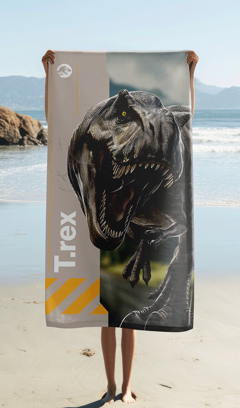 70 x 140 cm badlaken van Jurassic World, 70 x 140 cm