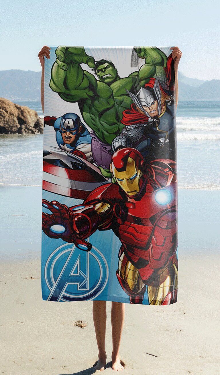 Hero's 70 x 140 cm badhanddoek van Marvel Avengers, 70 x 140 cm