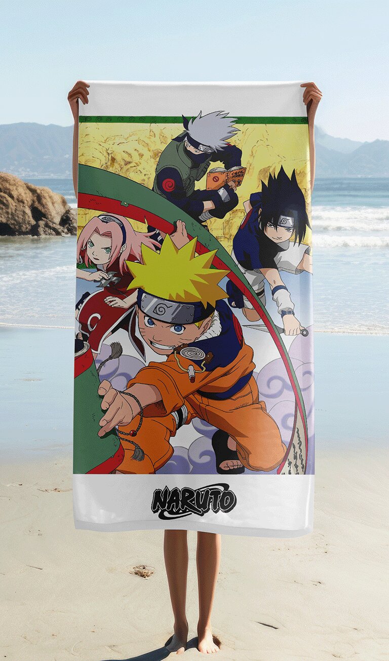 Ready 70 x 140 cm badlaken van Naruto, 70 x 140 cm