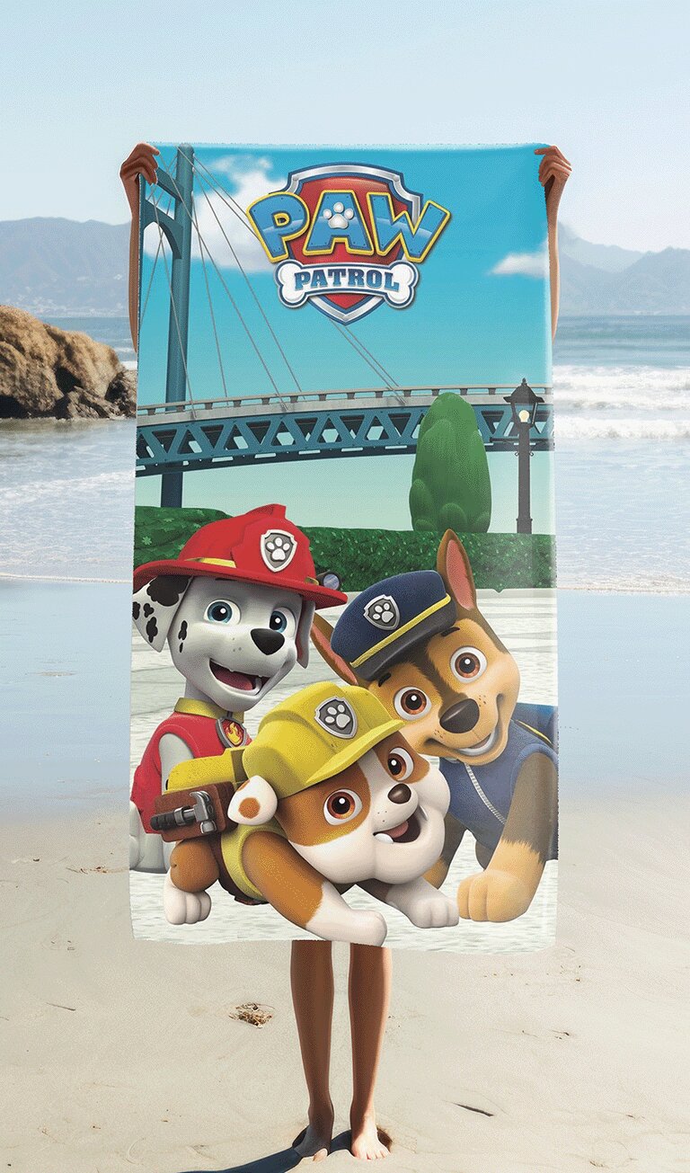 Brug 70 x 140 cm badlaken van Paw Patrol, 70 x 140 cm