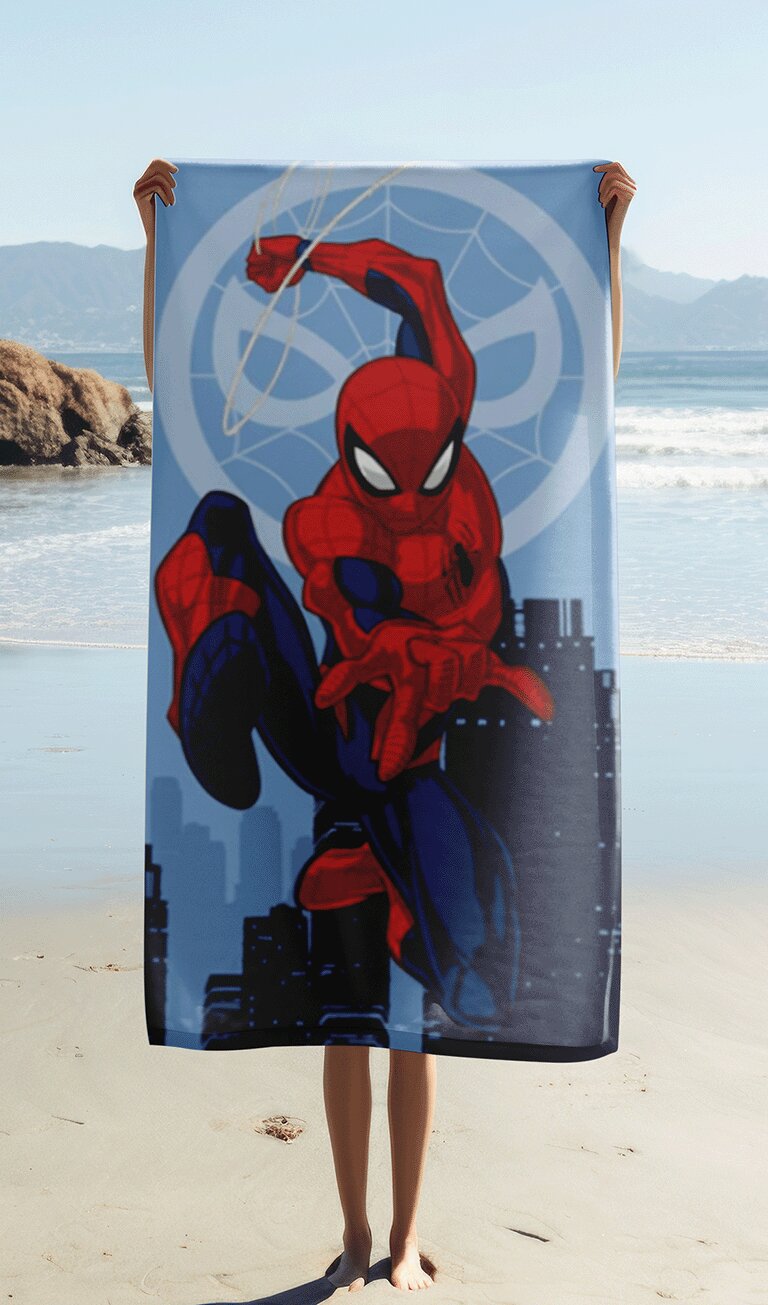Shoot 70 x 140 cm badlaken van Marvel Avengers, 70 x 140 cm