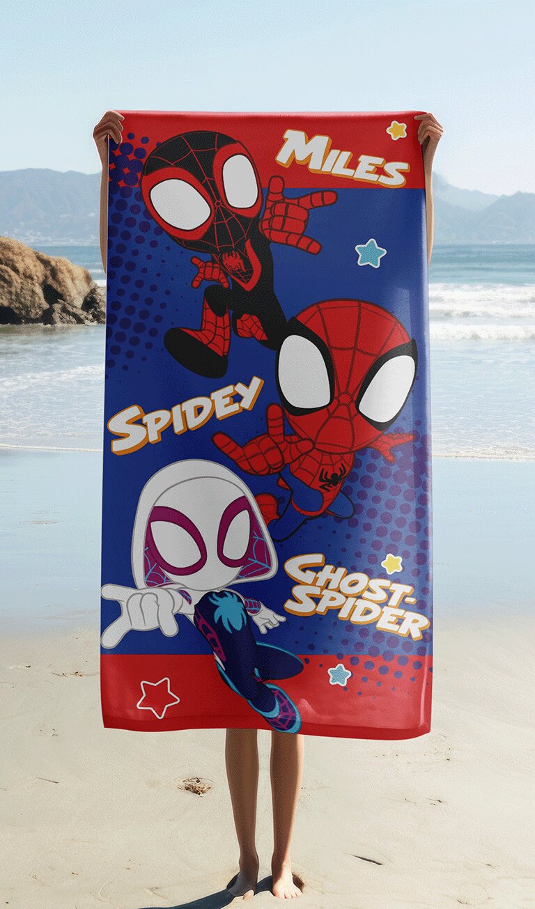 70 x 140 cm badhanddoek van Spiderman, 70 x 140 cm