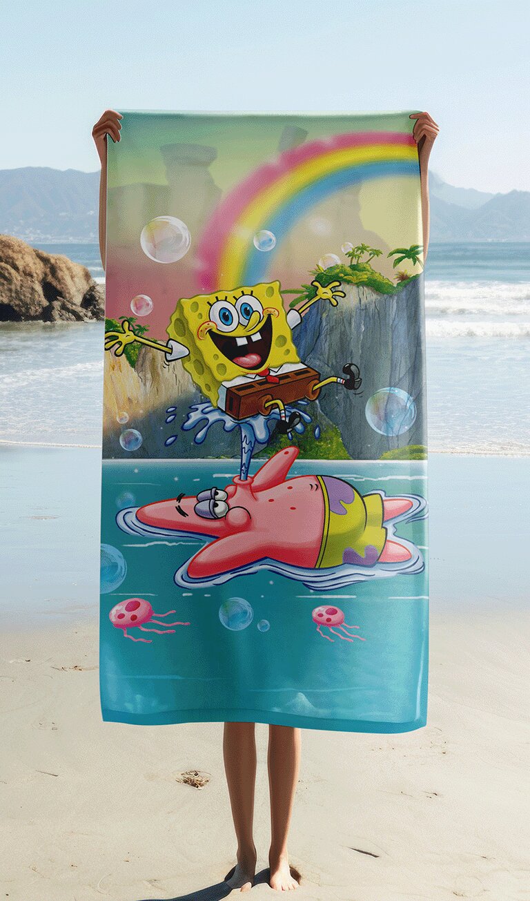 Patrick 70 x 140 cm badlaken van Spongebob, 70 x 140 cm