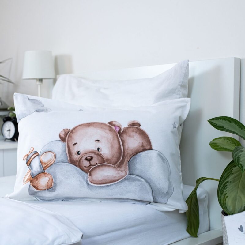 Beddengoed Plane 100 x 135 cm van Sweet Home, Wit/Roze