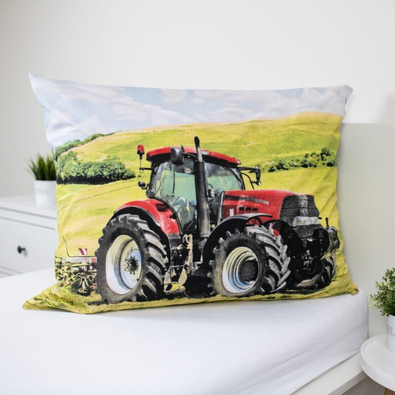 Sweet Home dekbedovertrek 140 x 200 cm van 100% katoen, trekker rood 140 x 200 cm 70x90 cm