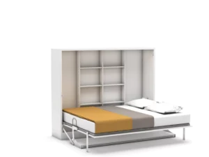 Multimo opklapbed met bureau Couple 1123 m - Wit