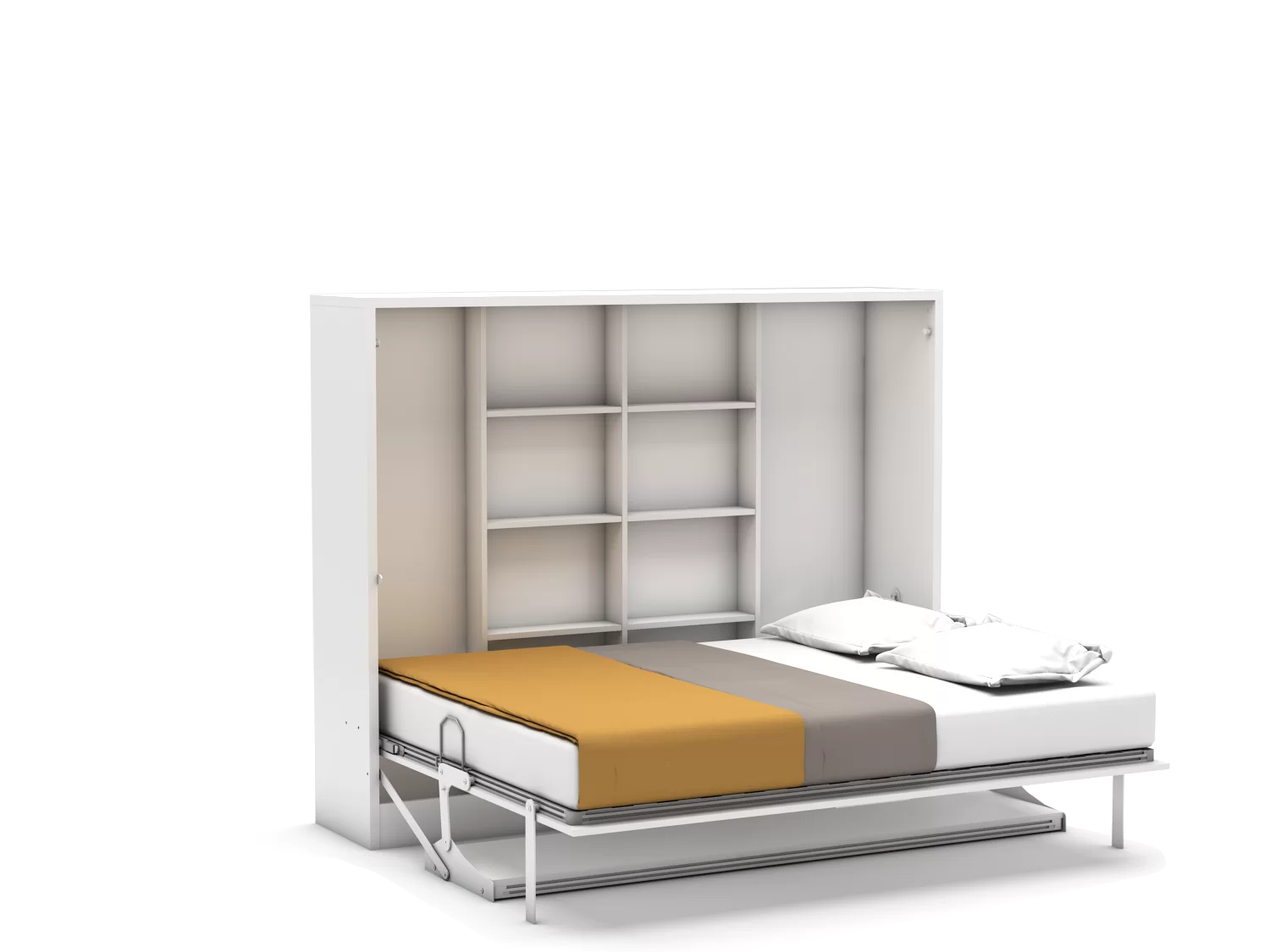 Multimo opklapbed met bureau Couple 1123 m - Wit