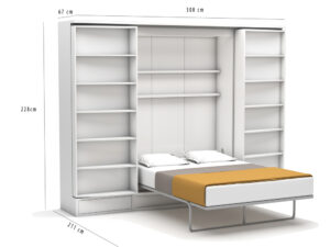 Multimo opklapbed Suit 140 x 200 cm - Wit