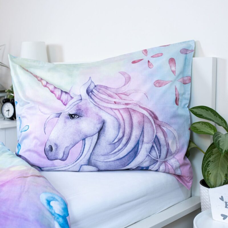 Unicorn dekbedovertrek 140 x 200 cm van 100% katoen