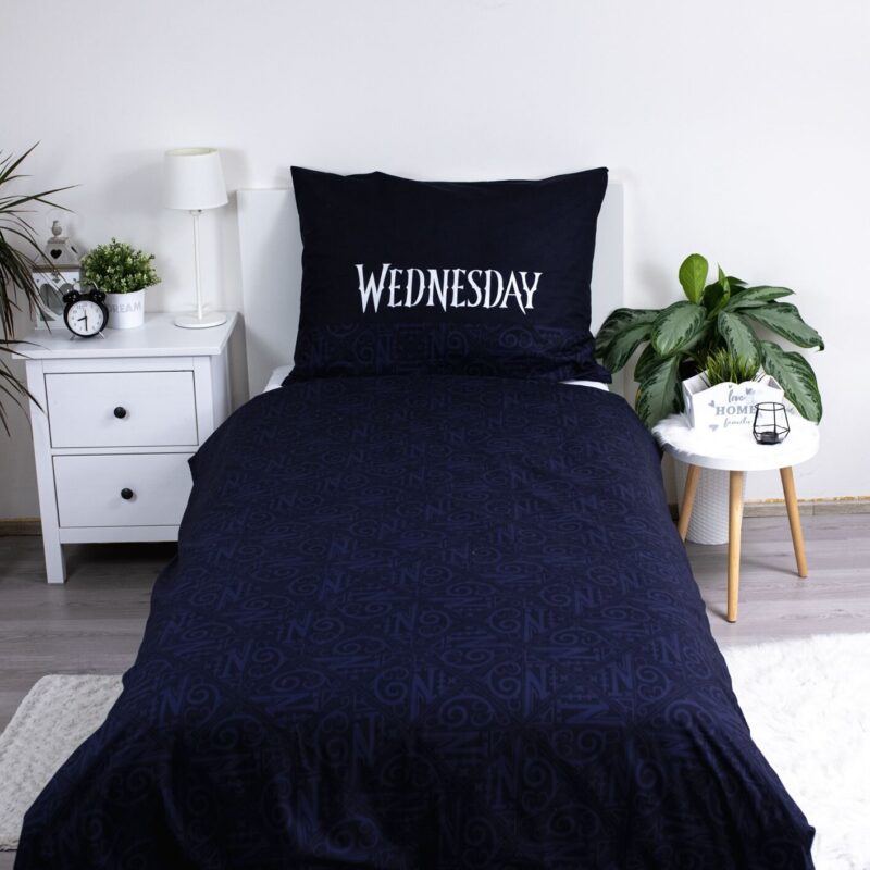100% katoen dekbedset van Wednesday in 140 x 200 cm - kussensloop 70 x 90 cm