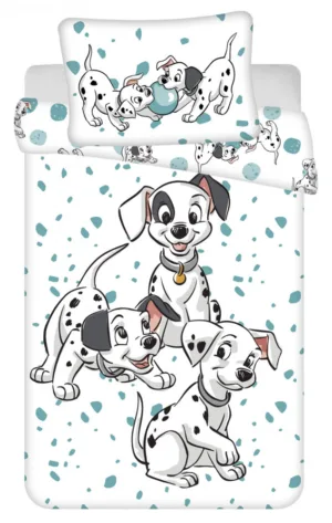 101 Dalmatiërs dekbedovertrek Pups 100 x 135 cm Katoen - Wit - 100 x 135 cm - Katoen